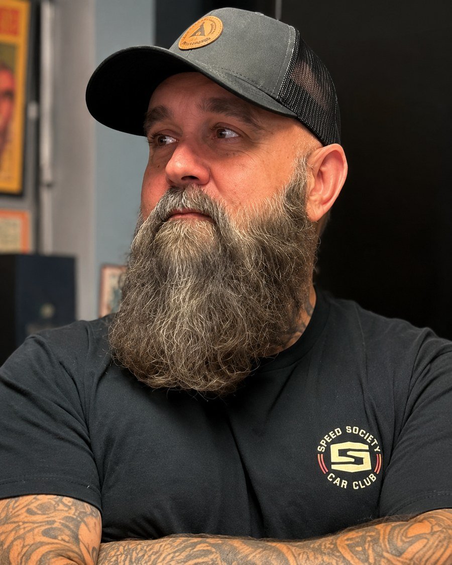 Jeff R Burt in his shop
