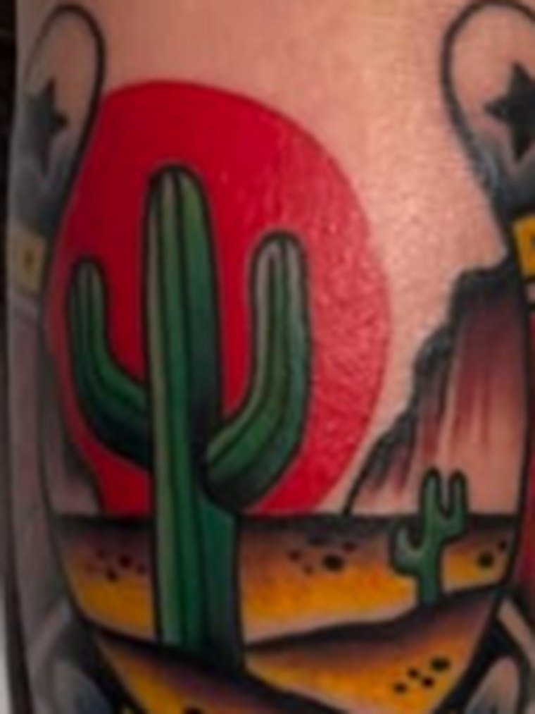 Desert Sun — tattoo artwork by Jeff R Burt